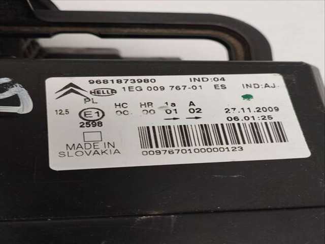 Foto 2ª: Faro Izquierdo Citroen C3 SX PICASSO 90CV 66KW [9HX] (2009)