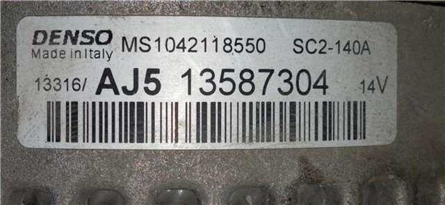 Alternador Opel Astra 1.6 DYNAMIC [1.6 LTR. - 81 KW CDTI DPF]