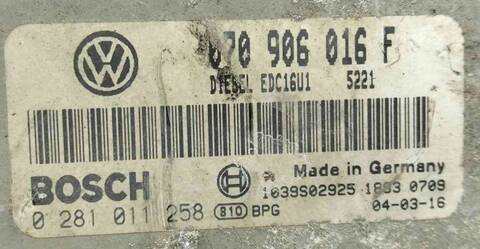 Foto 3ª: Centralita Motor ECU Volkswagen Touareg TDI R5 174CV (2002)