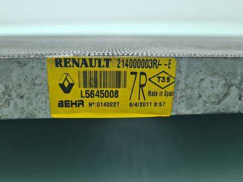 Foto 2ª: Radiador Motor Renault Laguna DYNAMIQUE TOMTOM III 110CV 81KW [K9K782] (2011)