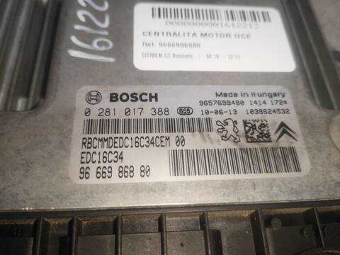 Foto 2ª: Centralita Motor ECU Citroen C3 8HZ (2011)