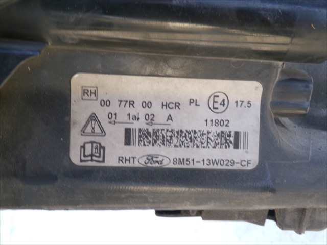 Foto 2ª: Faro Derecho Ford Focus 1.6 TDCI SEDAN, 2008-2011 [G8DB] (2010)