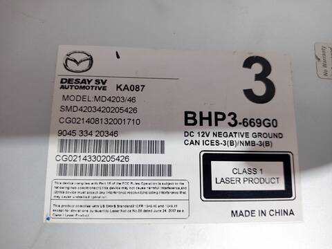 Foto 3ª: Sistema Audio Radio CD Mazda 3 CENTER-LINE 150CV 110KW [SHY6, SHY4] (2014)