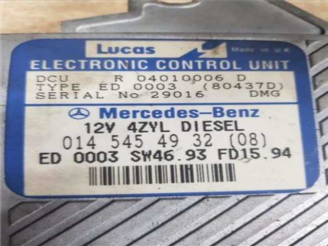 Foto 2ª: Centralita Motor ECU Mercedes Clase C 160 2.2 220 DIESEL (202.121) [2.2 LTR. - 70 KW DIESEL CAT] [OM 604.910]