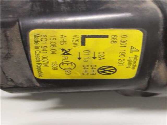 Foto 3ª: Faro Izquierdo Volkswagen Polo 1.9 SDI [ASY]