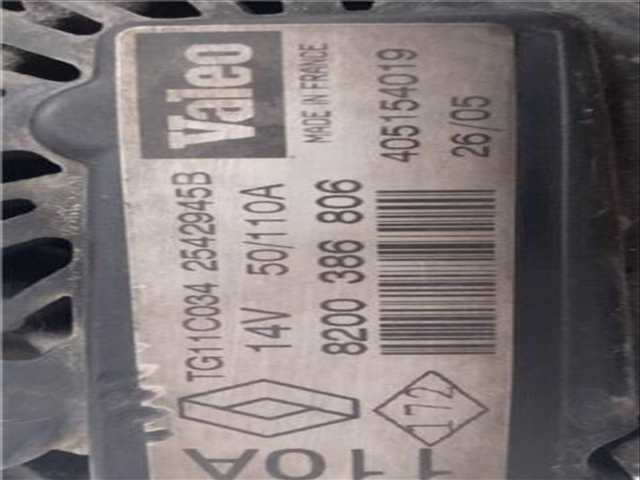 Foto 2ª: Alternador Renault Scenic 1.5 CONFORT DYNAMIQUE [1 5 LTR. - 63 KW DCI DIESEL CAT] 86CV JM) 2003 )