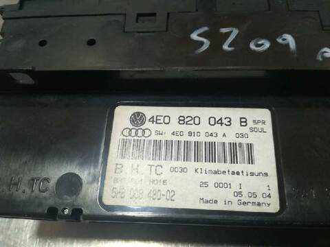 Mando Climatizador Audi A8 4.0 TDI QUATTRO 275CV 202KW