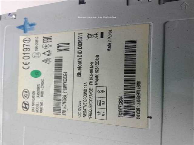 Foto 3ª: Sistema Audio Radio CD Hyundai Tucson 2.0 CRDI [D4HA] (2015)