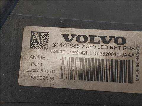 Foto 3ª: Faro Derecho Volvo XC 90 2.0 INSCRIPTION AWD 224CV 165KW [D4204T11] (2015)