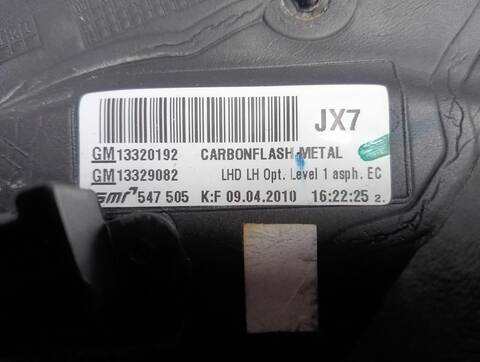 Foto 2ª: Retrovisor Izquierdo Opel Insignia COSMO 2 CDTI 131CV [A20DTH] (2008)