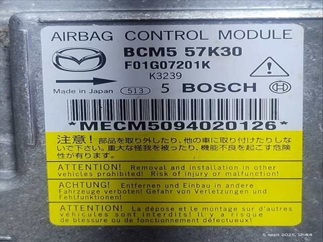 Foto 3ª: Centralita Airbag Mazda 3 Y6 BERLINA (2009)