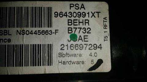Foto 2ª: Mando Climatizador Peugeot 307 1.6 16V CAT 109CV 80KW [NFU (TU5JP4)] (2000)