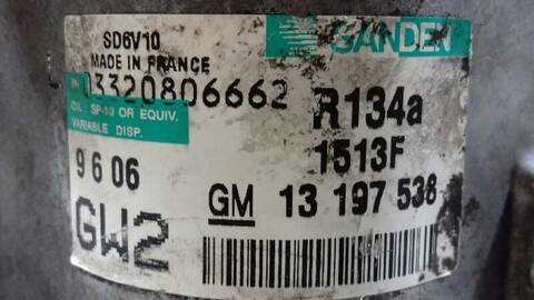 Foto 3ª: Compresor Aire Acondicionado Opel Corsa 1.3 16V CDTI CAT Z 13 DT - LN9) 69CV 51KW [Z13DT] (2006)