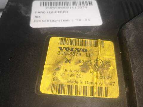 Foto 3ª: Faro Izquierdo Volvo S40 D4204T BERLINA (2005)