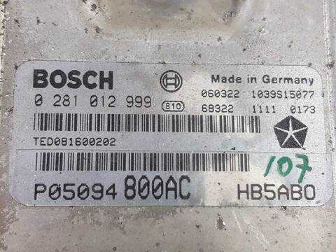 Foto 3ª: Centralita Motor ECU Chrysler Voyager 2.8 CRD CAT 150CV 110KW [VM47] (2006)