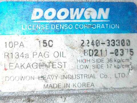 Compresor Aire Acondicionado Kia Sorento 2.5 CRDI