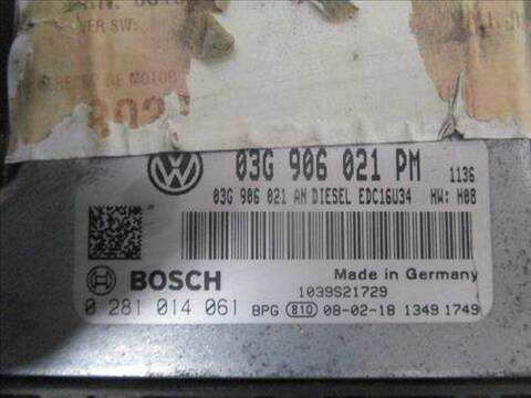 Foto 2ª: Centralita Motor ECU Volkswagen Jetta 1.9 TDI 105CV 77KW [BXE] (2008)