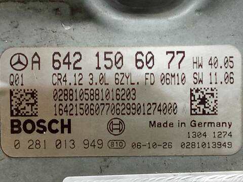 Foto 2ª: Centralita Motor ECU Mercedes Clase G 230 GL 320 CDI 4-MATIC 164.822) 224CV 165KW [642940] (2007)