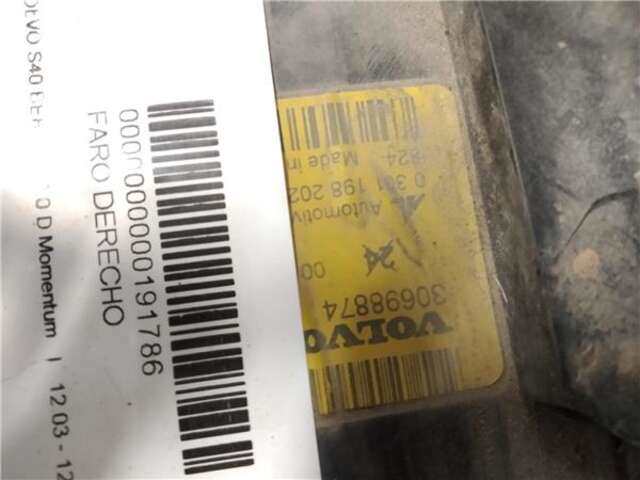 Foto 3ª: Faro Derecho Volvo S40 2.0 D (136 CV) [D4204T]