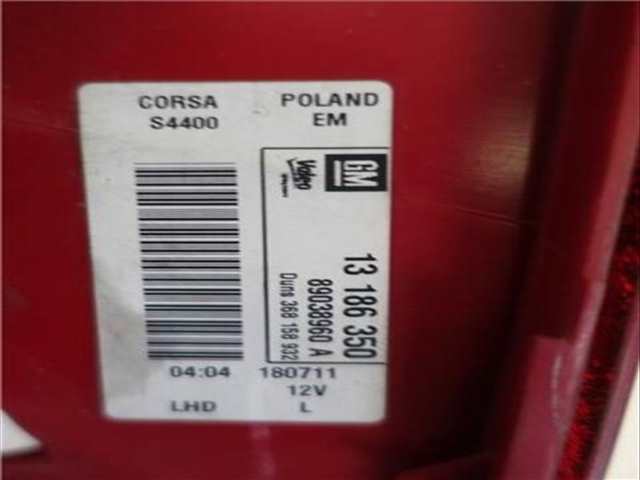 Foto 3ª: Piloto Trasero Izquierdo Opel Corsa 1.3 CDTI 75CV 55KW [A 13 DTC] (2012)