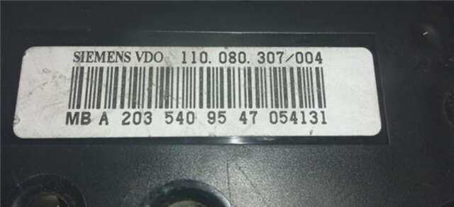 Cuadro de Instrumentos Mercedes Clase C 160 2.2 C 220 CDI (LA)(203.708) [2.2 LTR. - 110 KW CDI CAT]