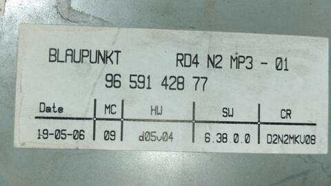 Foto 2ª: Sistema Audio Radio CD Peugeot 407 SPORT 136CV 100KW [RHR] (2006)