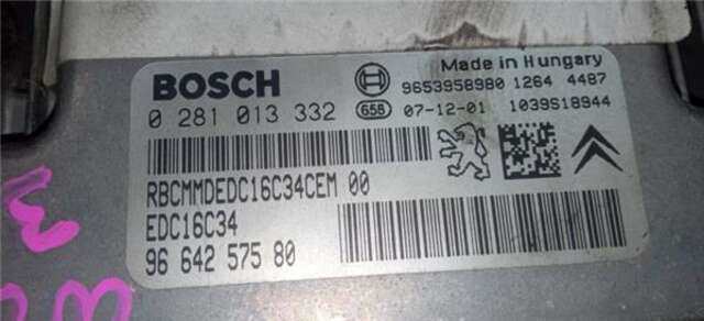 Centralita Motor ECU Peugeot 308 1.6 CONFORT [1.6 LTR. - 80 KW HDI FAP CAT (9HZ - DV6TED4)]