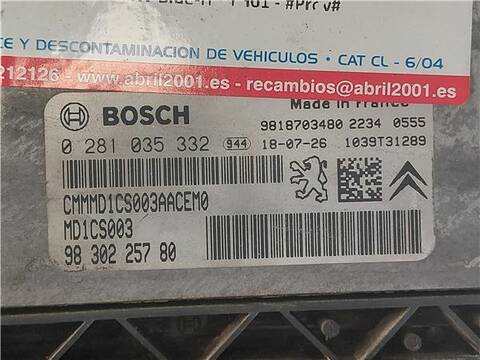 Foto 3ª: Centralita Motor ECU Citroen C Elysee 1.5 FEEL 102CV 75KW [YH01] (2018)