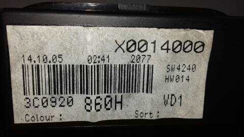 Foto 3ª: Cuadro de Instrumentos Volkswagen Passat 2.0 TDI BERLINA 140CV 103KW [BKP] (2005)