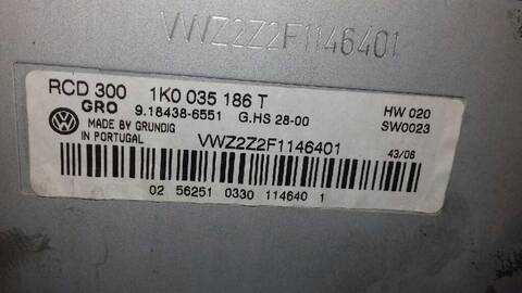 Foto 3ª: Sistema Audio Radio CD Volkswagen Passat 2.0 TDI BERLINA 140CV 103KW [BKP] (2007)