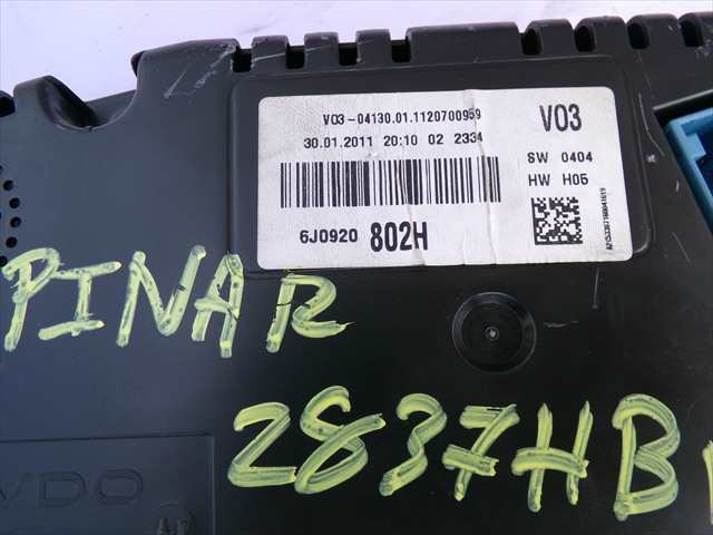 Foto 3ª: Cuadro de Instrumentos Seat Ibiza 1.6 TDI MODELO 6J,2008-2012 [CAY] (2011)