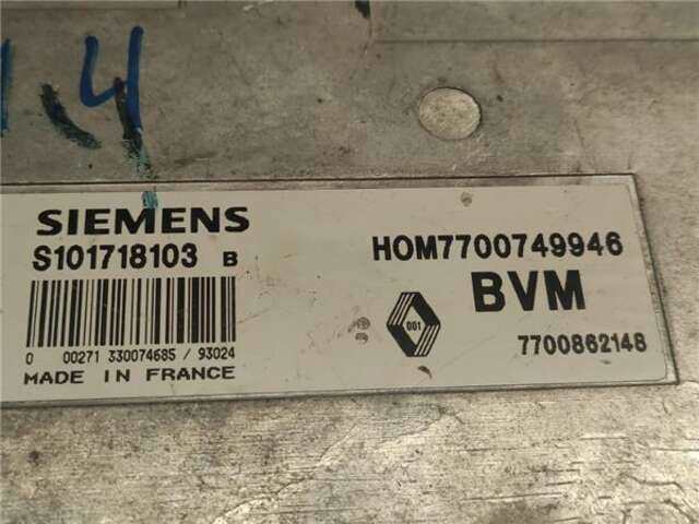 Foto 2ª: Centralita Motor ECU Renault 19 1.4 [E6J 700]