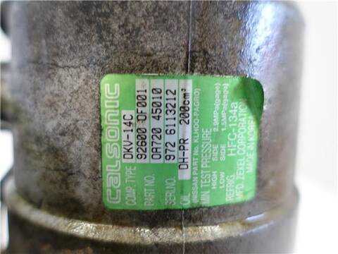 Foto 3ª: Compresor Aire Acondicionado Nissan Terrano 2.7 TD 4WD 101CV 74KW [TD27T] (2000)