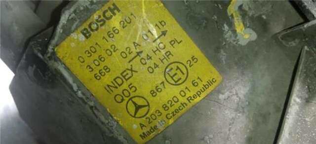 Faro Izquierdo Mercedes Clase C 160 2.2 220 CDI (203.006) [2.2 LTR. - 105 KW CDI CAT]