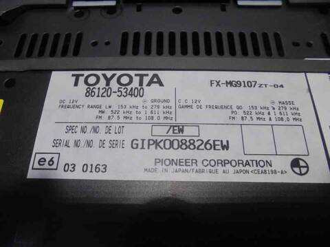Foto 3ª: Sistema Audio Radio CD Lexus IS 220D 177CV 130KW [D-2ADFHV] (2010)