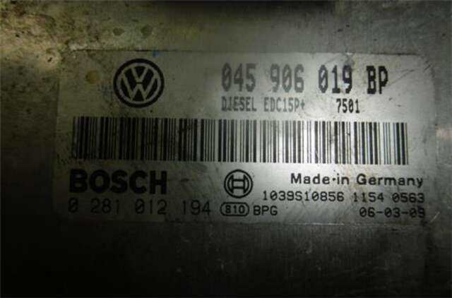 Foto 2ª: Centralita Motor ECU Volkswagen Polo 1.4 ADVANCE [1.4 LTR. - 51 KW TDI] [BNM]