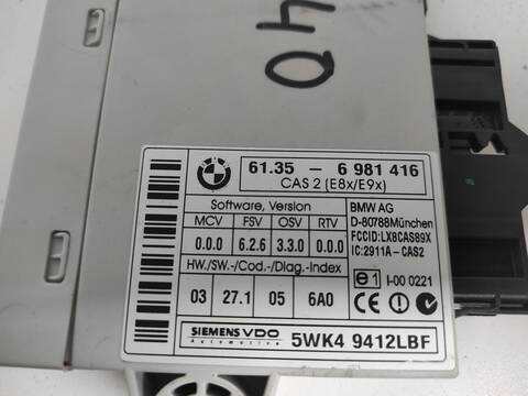 Foto 3ª: Centralita Motor ECU Bmw Serie 1 114 204D4 BERLINA (2005)
