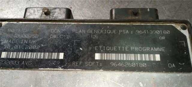 Centralita Motor ECU Citroen Berlingo 1.9 D (MFWJZ)