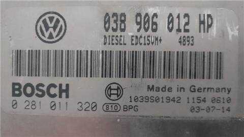 Foto 2ª: Centralita Motor ECU Seat Ibiza 1.9 SIGNO [1 9 LTR. - 47 KW SDI] 64CV