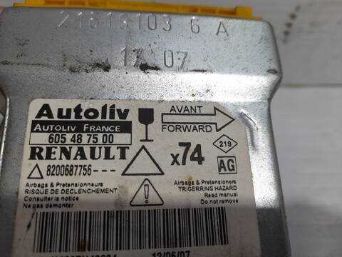 Foto 3ª: Centralita Airbag Renault Laguna 1.9 DCI DIESEL FAP 131CV 96KW [D/ F9Q 17] (2007)