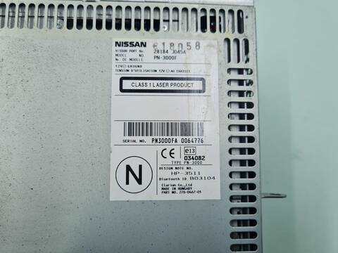 Foto 3ª: Sistema Audio Radio CD Nissan Qashqai GASOLINA (2009)