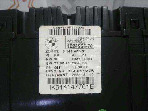 Foto 2ª: Cuadro de Instrumentos Bmw Serie 1 114 120D BERLINA 177CV 130KW [N47D20A] (2008)