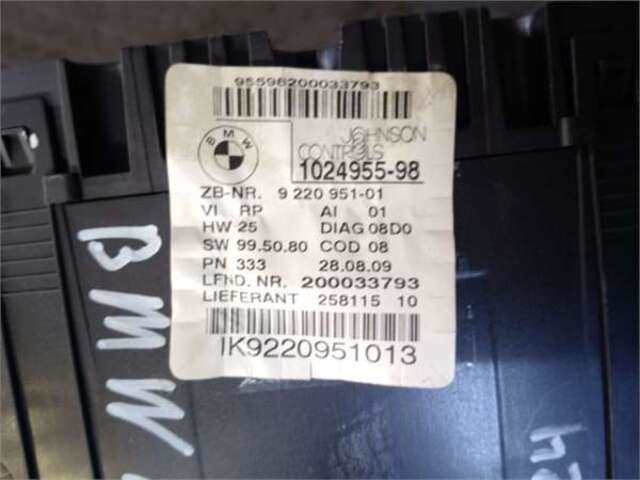 Foto 3ª: Cuadro de Instrumentos Bmw Serie 1 114 2.0 120D [2.0 LTR. - 130 KW TURBODIESEL CAT] [N47 D20 C]