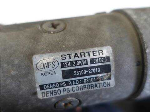 Foto 3ª: Motor de Arranque Kia Sportage 2.0 CRDI 113CV 83KW [D4EA] (2005)