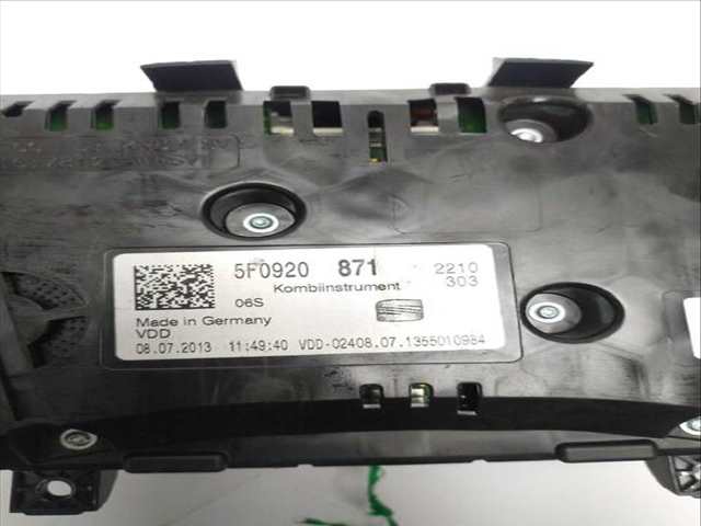 Foto 2ª: Cuadro de Instrumentos Seat Leon 2.0 TDI (2012)
