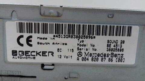 Foto 3ª: Sistema Audio Radio CD Mercedes Vito 231CV 170KW