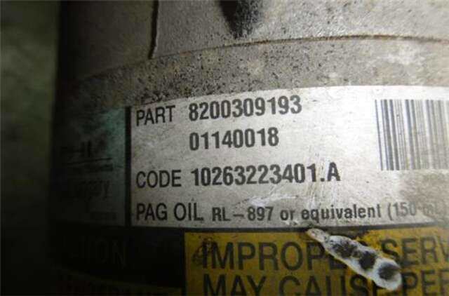 Compresor Aire Acondicionado Renault Scenic 1.9 AUTHENTIQUE [1.9 LTR. - 88 KW DCI DIESEL] (JM)(2003-_)
