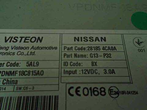 Foto 2ª: Sistema Audio Radio CD Nissan Qashqai 360 116CV 85KW [HRA2] (2015)