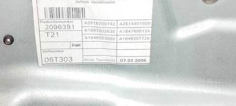 Foto 3ª: Elevalunas Eléctrico Delantero Izquierdo Mercedes Clase ML 320 3.0 CDI W164) 224CV 165KW 164.122) [OM642940] (2006)