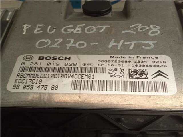 Foto 2ª: Centralita Motor ECU Peugeot 208 1.4 ALLURE [1.4 LTR. - 50 KW HDI FAP] [8H01]